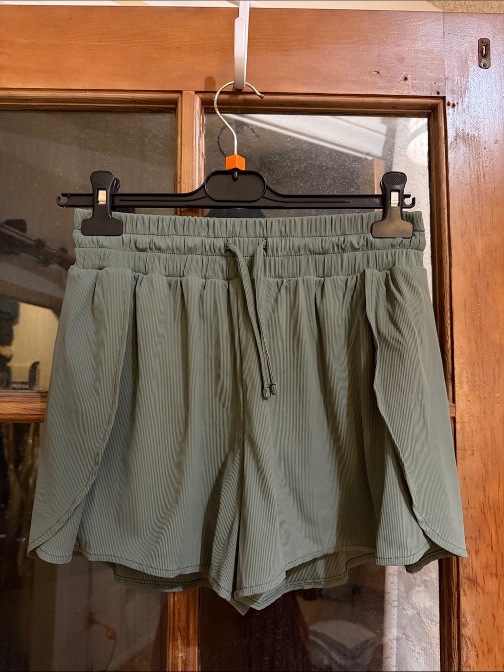 Zella Olive Green Athletic Drawstring Shorts